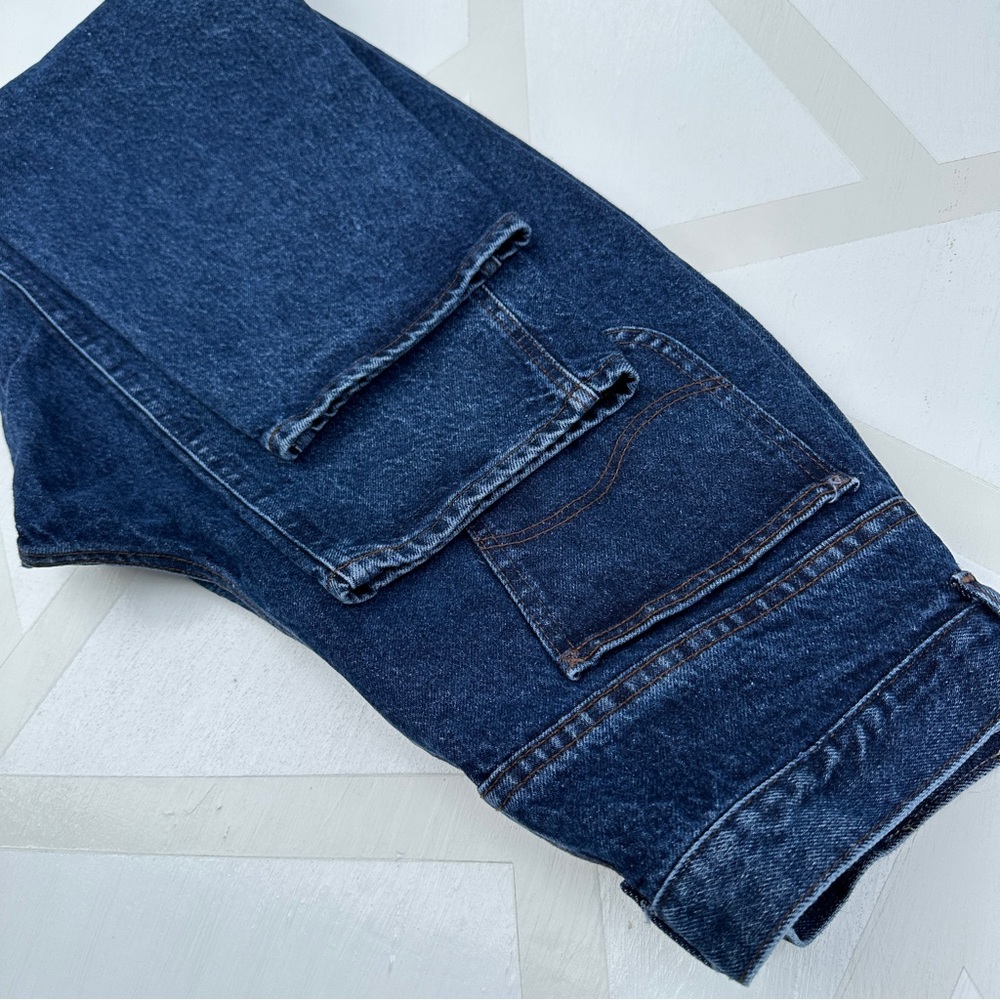 Vintage Lee Skyriders High Rise Pleated Jeans Dark Wash Size 18 - Picture 9 of 9